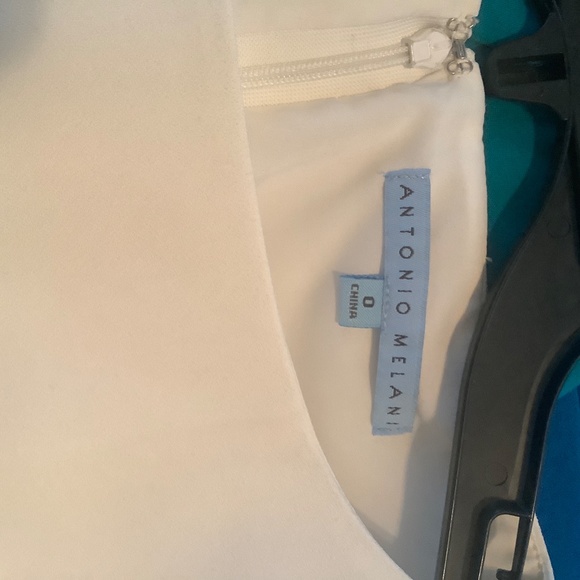 Antonio Melanie • White Peplum Sheath Dress - Picture 5 of 7